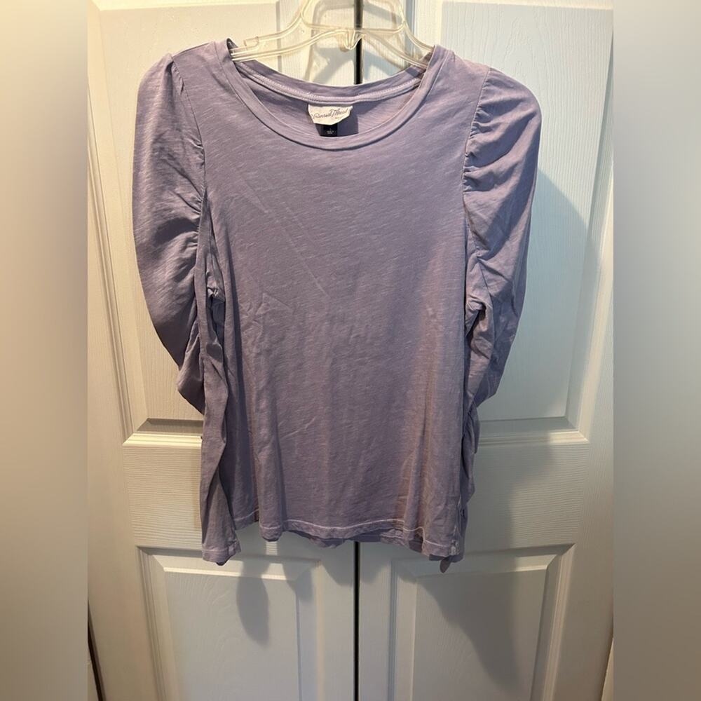 Universal Thread Lilac Ruched Long Sleeve T Shirt Size Small